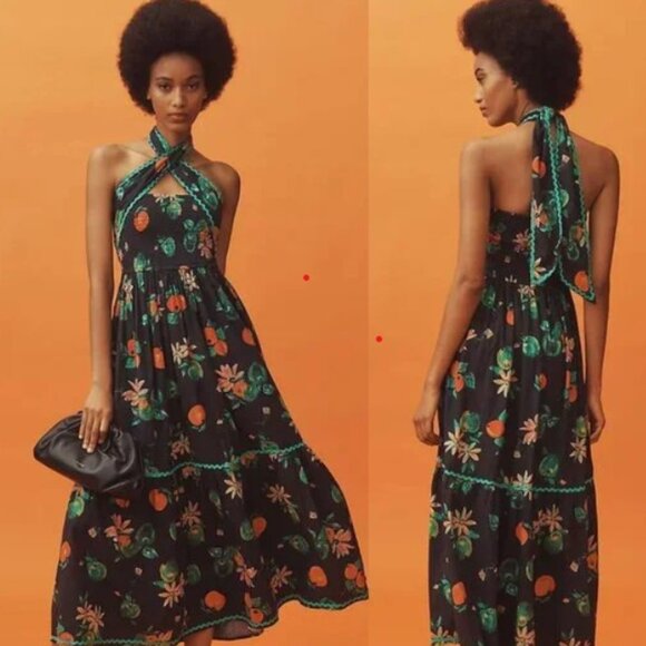 Damson Madder Dresses & Skirts - Damson Madder Pia Midi Dress in Apple Print US 18